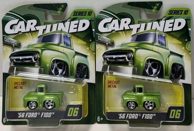 LOT OF 2! Car Tuned Series 10  56 FORD F100 #06 Green Customs Street 2026