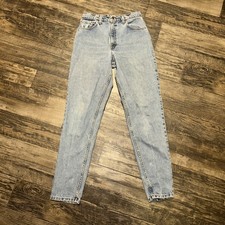 VTG Levi's 551 Relaxed Taper Jeans Womens 8 Long Blue USA Mom Fit 90s Grunge