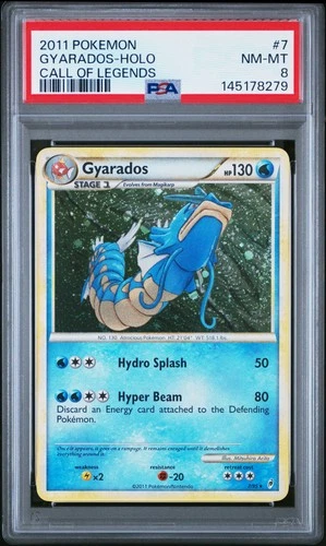 2011 POKEMON CALL OF LEGENDS #7 GYARADOS-HOLO PSA 8