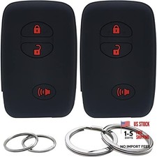 2 Pcs Silicone 3 Buttons Key Fob Cover Remote Case Keyless Protector