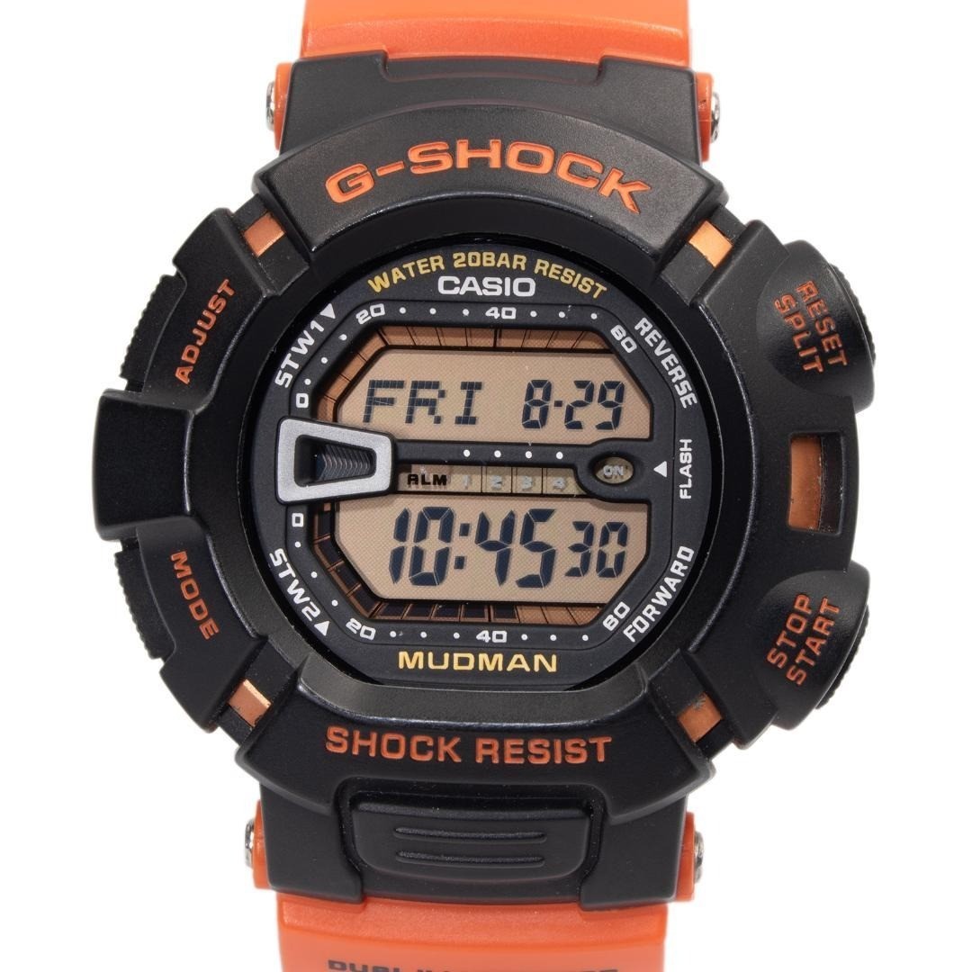 【希少】G-SHOCK MUDMAN G-9000R レスキュー オレンジ×黒 CASIO G-SHOCK G-9000R Mudman Men in Rescue Black Orange Digital