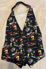 Vintage 1994 Looney Tunes Tuxedo Adjustable Vest Medium Speedy Gonzales Tweety