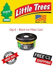 Little Trees Black Ice Scented Fiber Can Air Freshener for Home  Car 6 PACK 