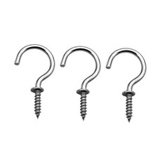 60 Pcs 304 Stainless Steel Screw Ceiling Hooks 1 Inch Cup Hook Screw 60 Pack