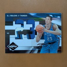 2009 Limited Jersey Numbers Prime Signatures Relic Auto 3/5 BJ Mullens Rookie RC