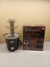 Chocolate Fondue Fountain Nostalgia Electrics Counter Top Auger style Used Once.