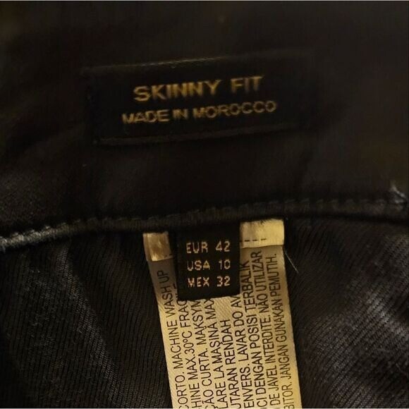 MASSIMO DUTTI Blue Black Skinny Fit Jeans - Size 10 image 10