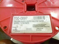 10 pound reel of Campbell 3/16”(5mm) plastic coated cable 7x19 constr. #700-0697
