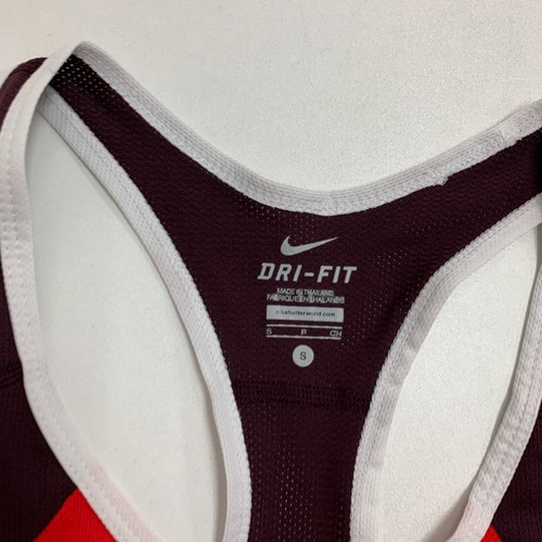 Nike Dri Fit Racerback Tank Top Women S Small Red Brown Athletic Workout Stretch - Picture 8 of 11