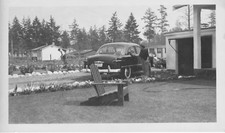 FOUND PHOTO Person Washing Old Car Vintage Real Photograph P1