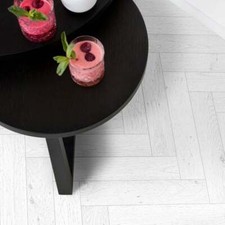 Grey Vinyl Flooring Herringbone Parquet Wood Design 2m /3m /4m Rolls Any Length