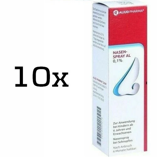 10x Nasenspray AL 0,1% 10ml, PZN 03929274