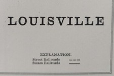 Vintage 1896 LOUISVILLE KENTUCKY Map 14x11 ~ ...