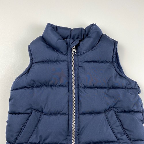 Old Navy Frostfrei Unisex Baby gefütterte Weste durchgehender Reißverschluss blau maritim Gr. 18-24m - Bild 2 von 9