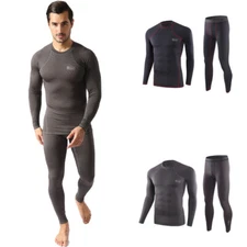 Thermal Underwear Shirt Pant Set for Men Long Johns - Winter Clothes Base Layer