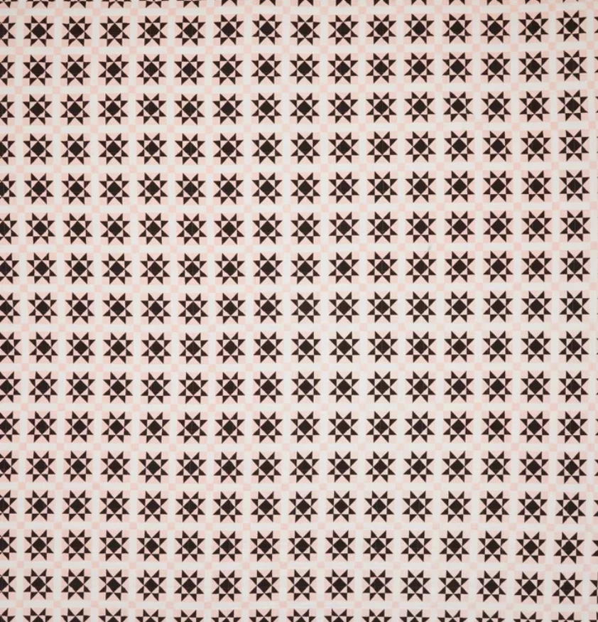 Edredón Edredón Calvin Klein Queen Abigail Algodón Geométrico Estrella Negro Rosa Foto 3 de 4