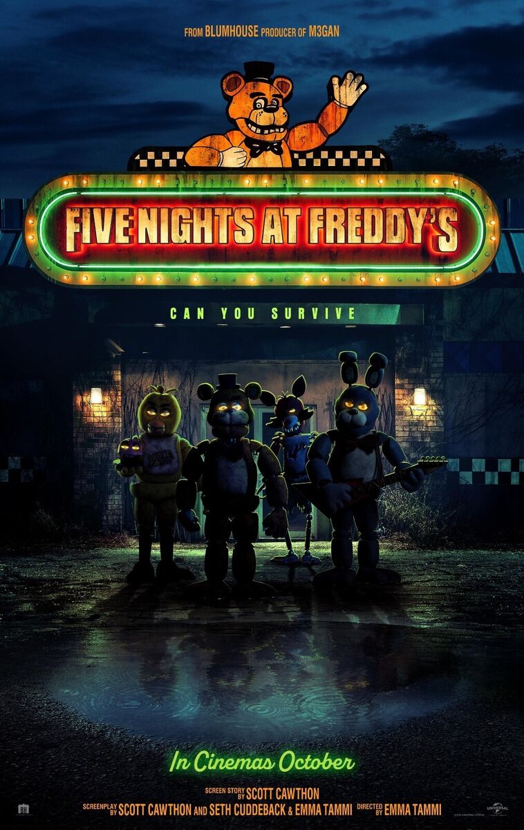 NEW Five Nights at Freddy's Movie Poster Gaming FNAF 2023 Movie Art Poster  USA