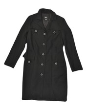 Mossimo Womens Coat Uk 10 Small Black Cotton Ny13