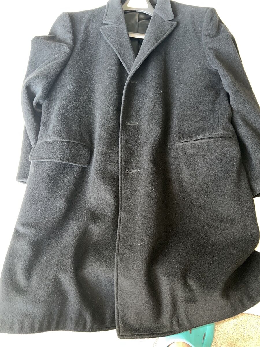 Mens M Or L Vintage Crown Juilliard 100% Cashmere Black Mens M Or L Vintage Crown Juilliard 100% Cashmere Black