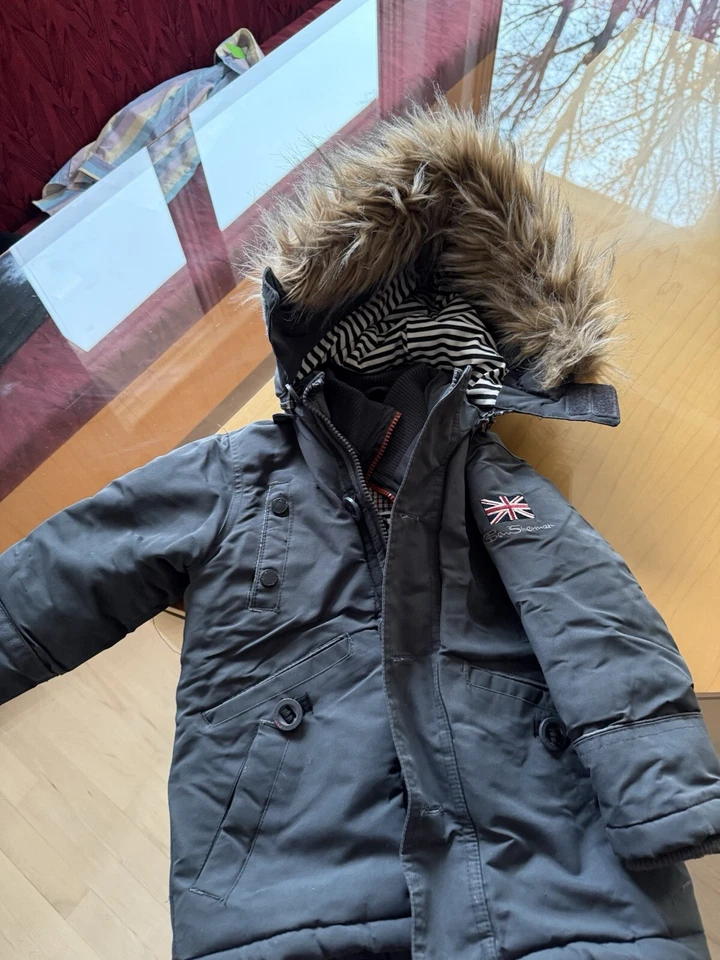 Chaqueta parka de piel sintética para niño Ben Sherman talla 2-4T Foto 2 de 4