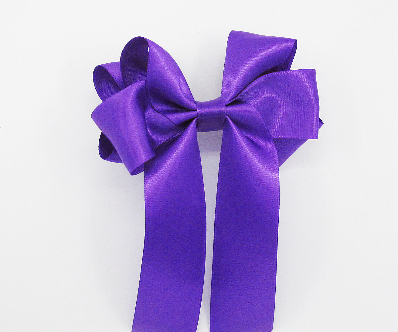 New Handmade Girls Satin Ribbon Boutique Ponytail Hair Bow Clips