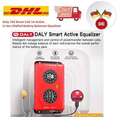 DE DHL - Daly 16S Smart Cell 1A Active Li-ion LiFePo4 Battery Balancer Equalizer