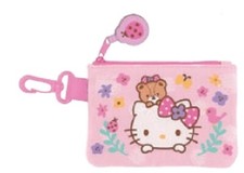Sanrio Hello Kitty Children's Coin Purse w/ Card Case Flower Lady Bug Key Chain
