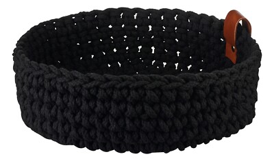 ASA Selection Coppa Sencha Aufbewahrungskorb Stoffkorb Baumwolle Schwarz Ø 26 cm