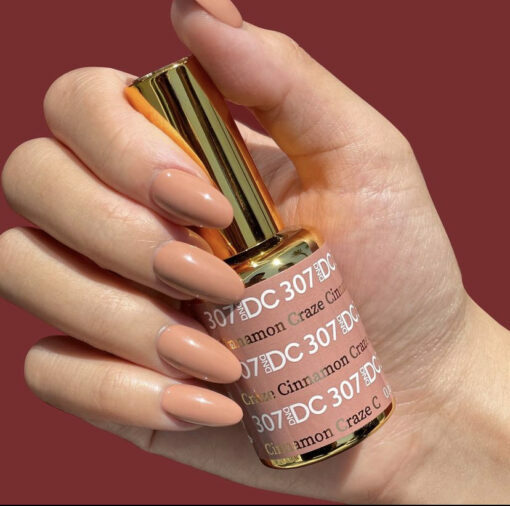 DND DC Soak Off Gel Polish + Matching Nail Lacquer -Cinnamon Craze
