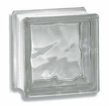 VETROCEMENTO VETROMATTONE VETRO ONDULATO TRASPARENTE CM 19X19X8 (28984)