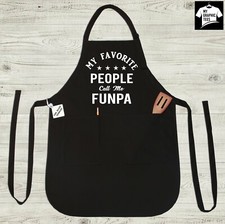 Funpa Funny Apron Grandpa Papa BBQ Grill Birthday Fathers Day Gift