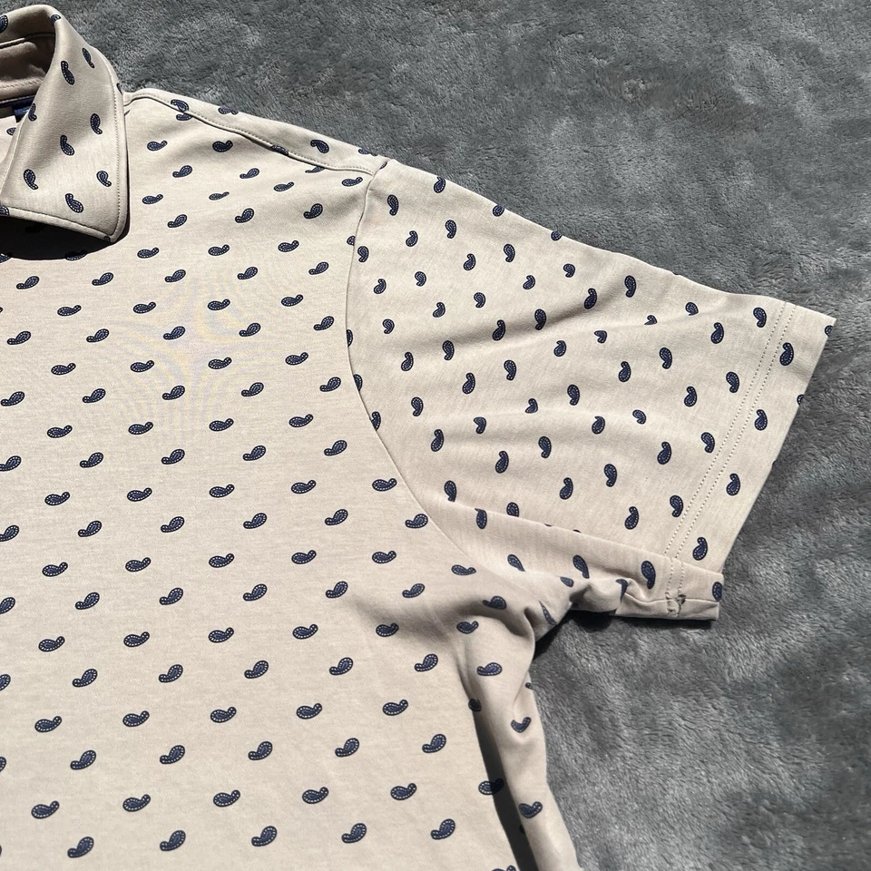 Camisa Polo Cremieux Classics Para Hombre Talla L Caqui Geo Estampado Foto 2 de 4