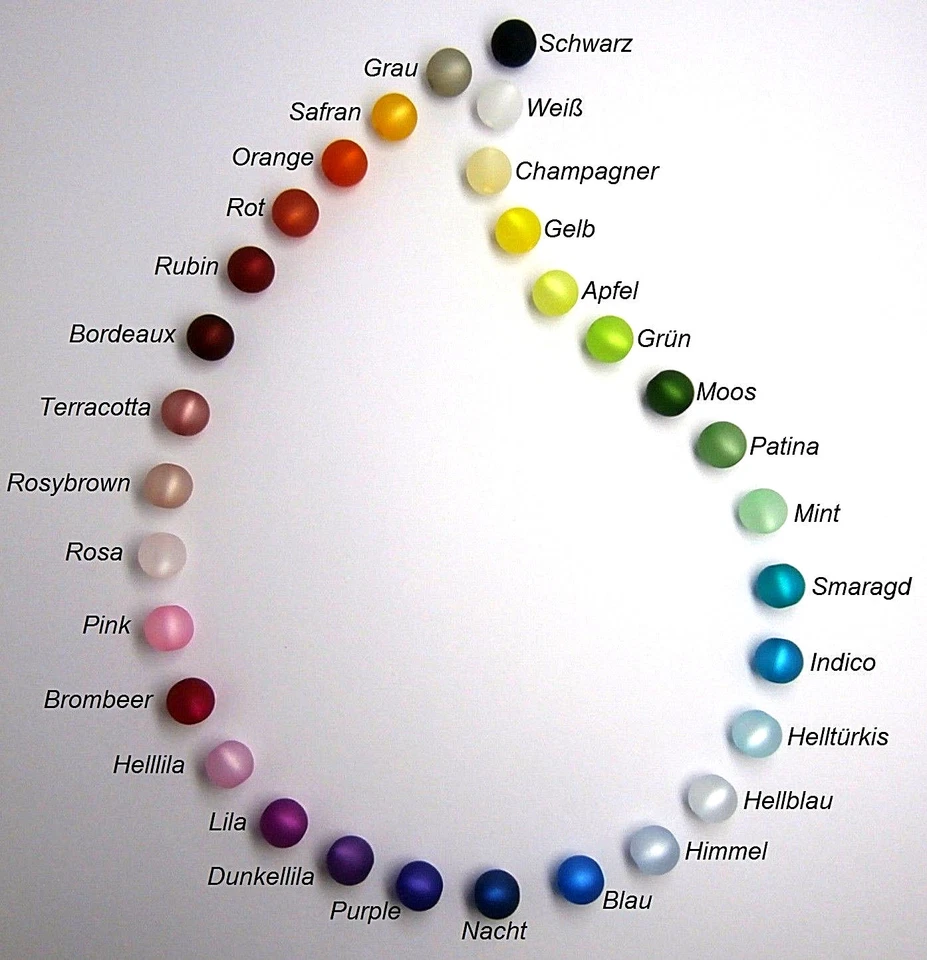 5/10/15/20/31 echte Polarisperlen Ø 8 original Polaris Kugeln Perlen rund matt - Bild 2 von 3