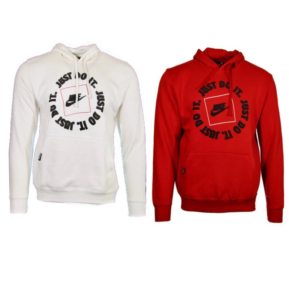 Nike Men's Hoodie Just Do It Athletic Long Sleeve Pullover Hooded Sweatshirt