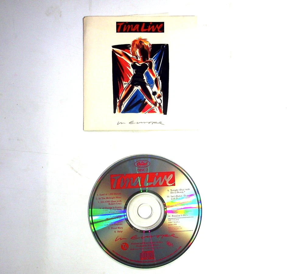 Tina Turner Live in Europe CD - No Case, VG Cond, Trimmed Cover, Classic Live Al — 第 2/2 张图片