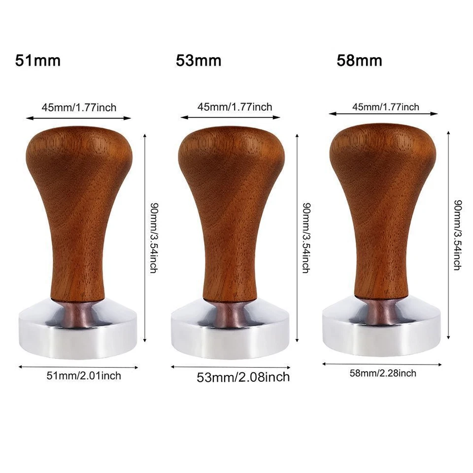 Pressing Pressure Tamper Espresso Coffee Tamper Wood Handle 51mm UK STOCK - Image 2 of 4