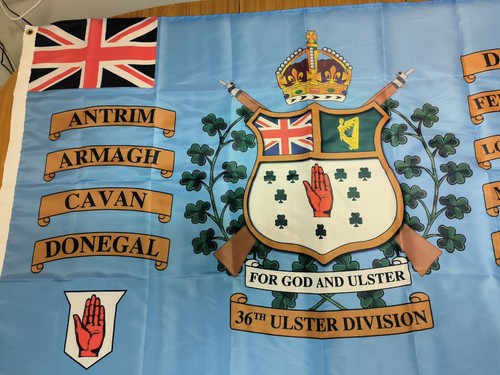 36th Ulster Division nine counties, Regimental colours Flag 3X5FT - Picture 2 of 7