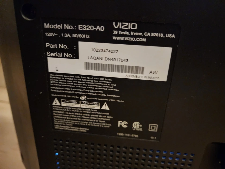 VIZIO E320-A0 32-Inch TV 720p 60Hz LED HDTV Television - Image 4 of 4