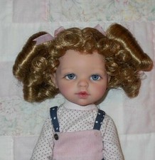 Monique BECKY Doll Wig SIZE 8/9 LT STRAWBERRY BLONDE Sausage Curls Ponytails NWT