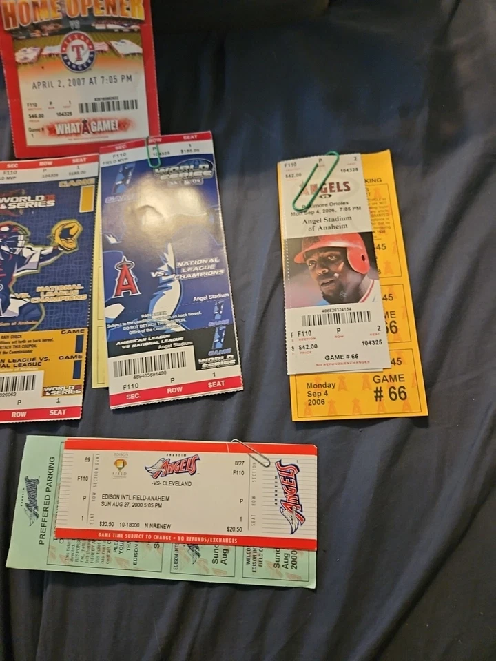 PHANTOM Anaheim Angels AL Championship  World Series Unused Tickets And Game. - Image 2 of 3