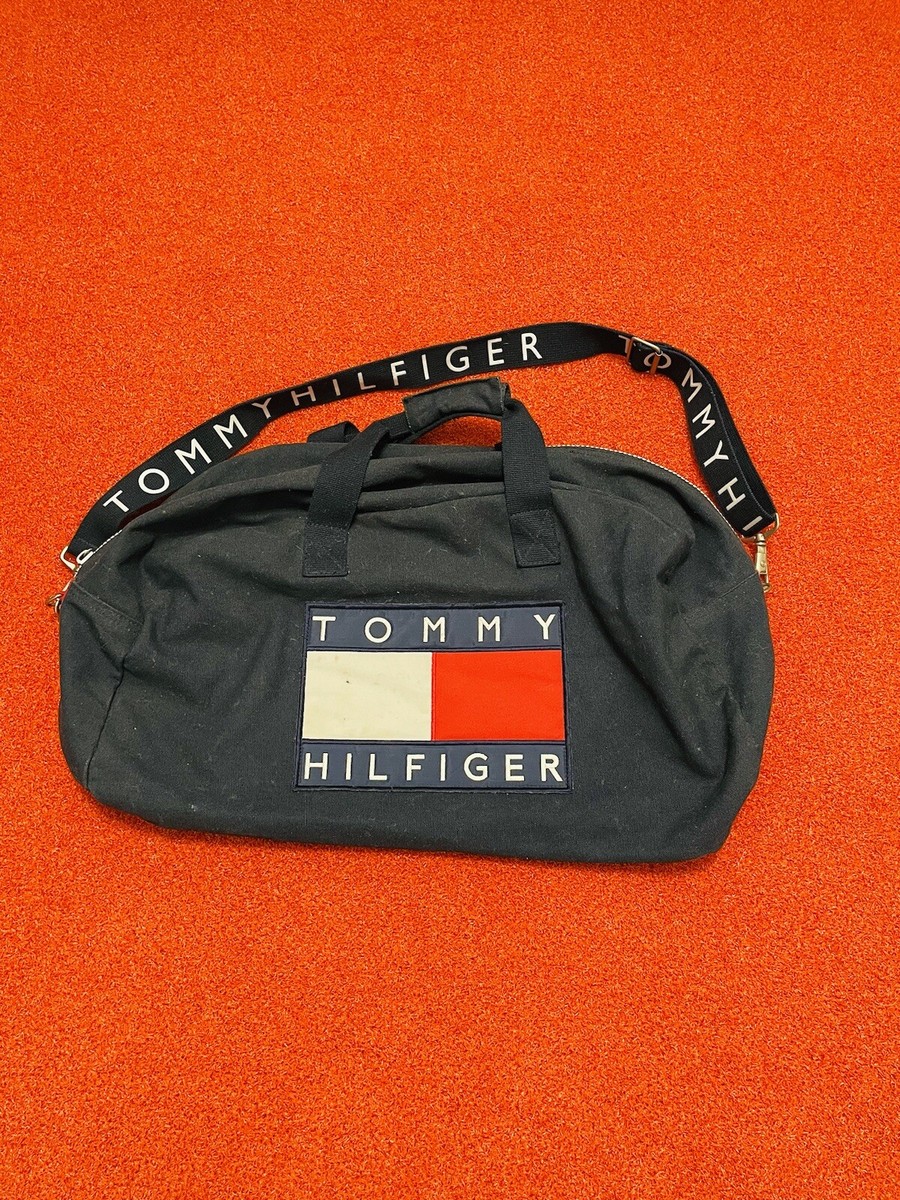 Tommy Hilfiger Bag Adult Large Blue Duffle Bag 90s Logo Canvas