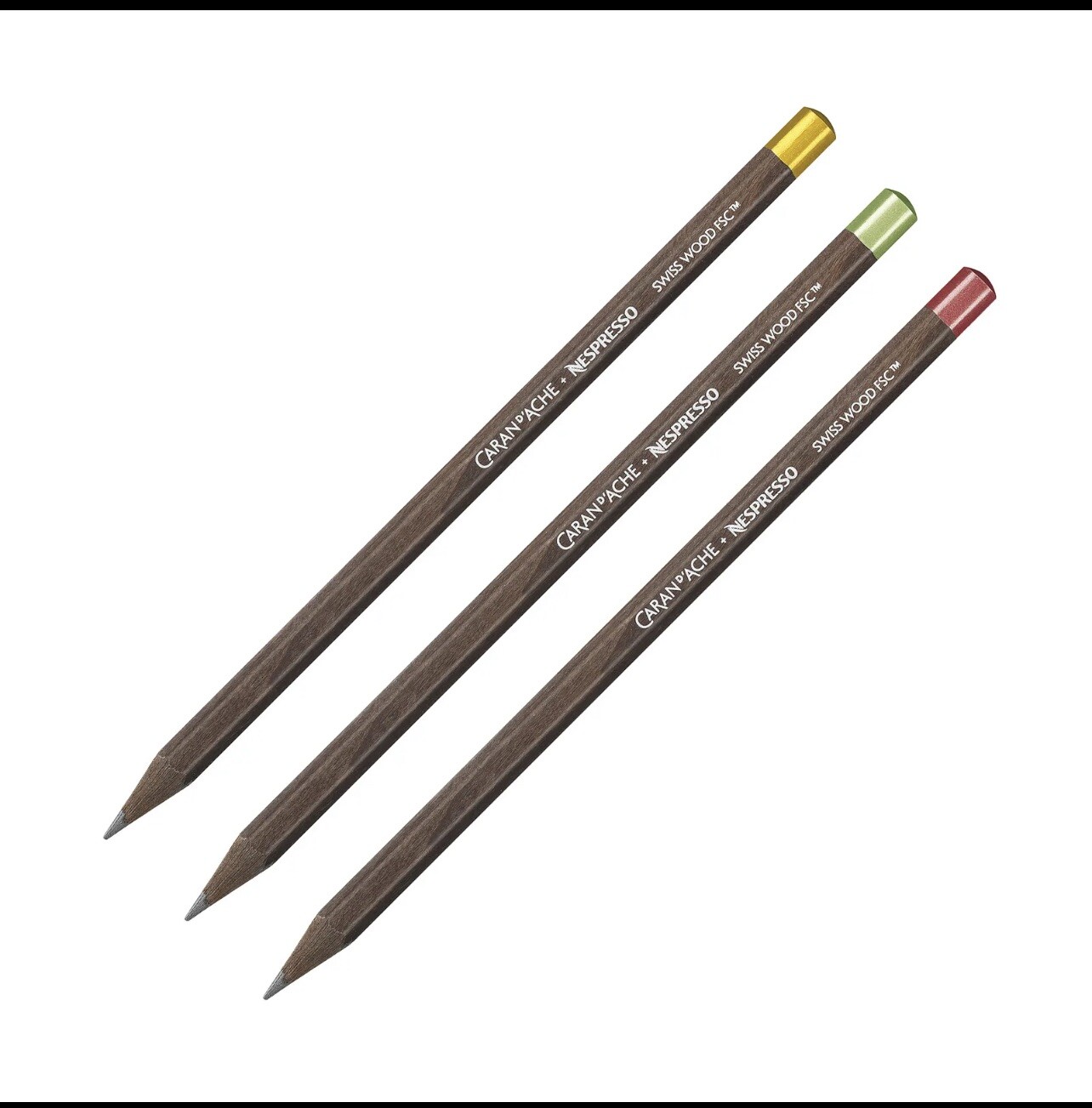 Caran d&rsquo;Ache Nespresso Pencil in Swiss Wood Graphite (HB) - Set of 3 - NEW