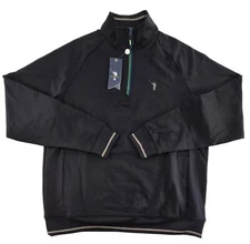 William Murray Clubhouse Knit Golf Pullover Mens L 1/4 Zip Stretch Pocket Polo