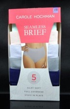 Carole Hochman Ladies' Seamless Brief Silky Soft  Blue Multi  Size XS  5-pack