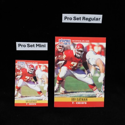 1990 Irv Eatman Kansas City Chiefs Pro Set Mini #142 ... See Description