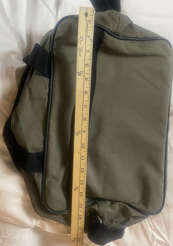 EDDIE BAUER UNISEX TOTE BAG GREEN OLIVE ZIP SATCHEL CARRY ALL NEW WITHOUT TAGS - 第 4/5 張圖片