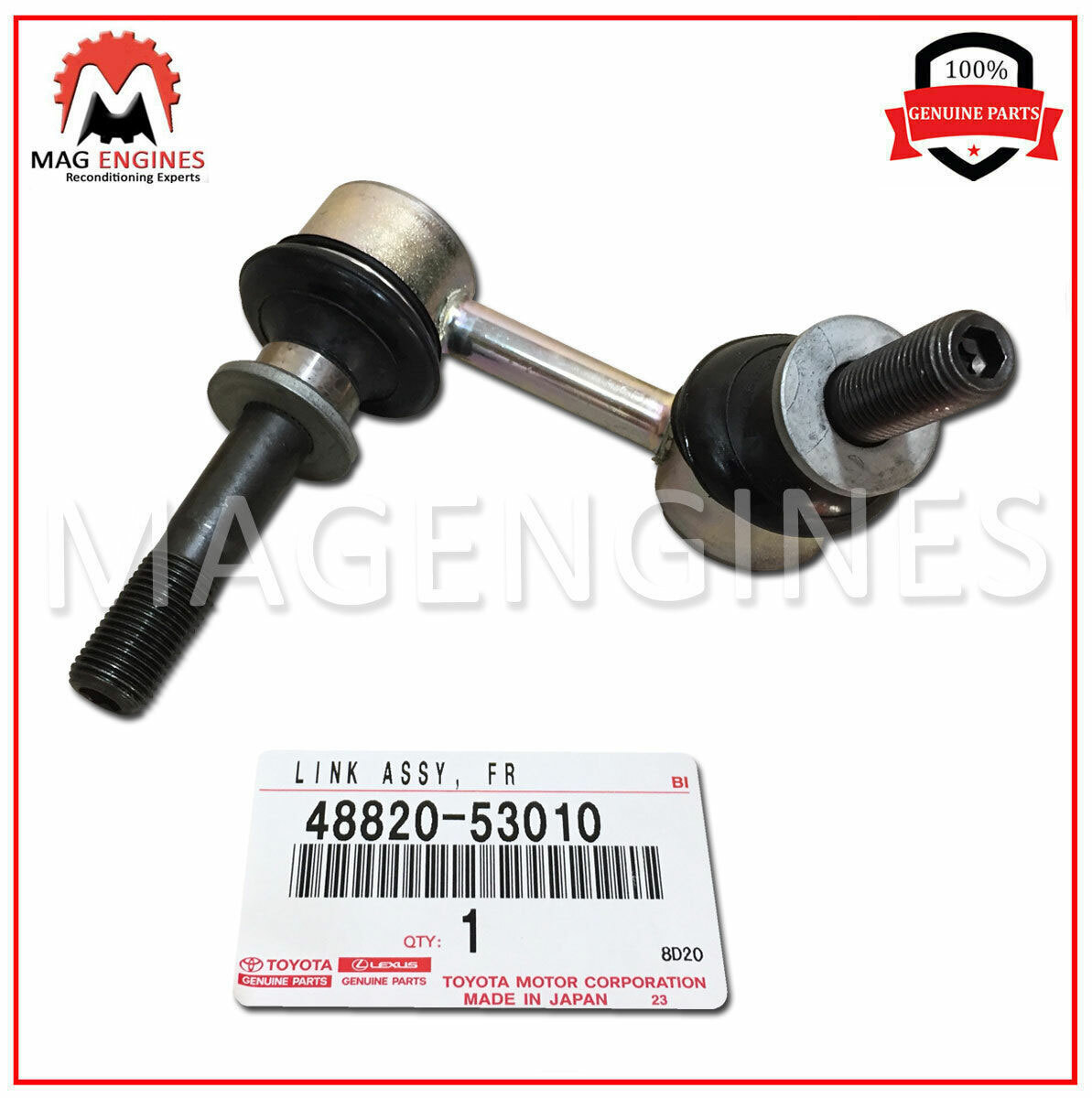 48820-53010 GENUINE OEM FRONT STABILIZER LINK ASSY, RH 4882053010