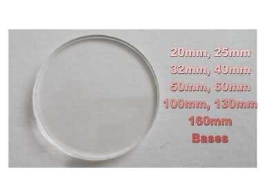 Klare Acrylsockel Runde Kreise 20 mm 25 mm 32 mm 40 mm 50 mm 60 mm 100 130 160 Handwerk