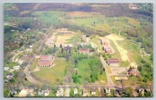 Greenville, PA, Thiel College Campus, Aerial View, Vintage Postcard