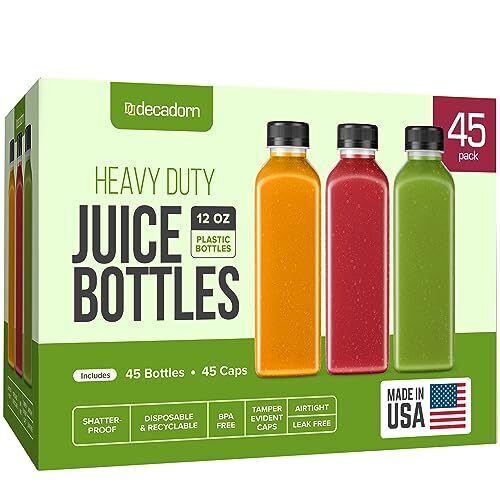 Disposable Recyclable Juice containers & bottle 12 oz